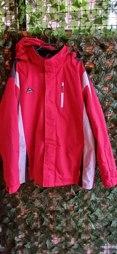 Chaqueta impermeable roja para hombre talla XL - miniatura 2