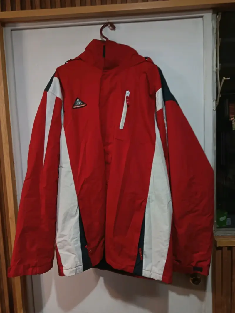 Chaqueta impermeable roja para hombre talla XL - 4