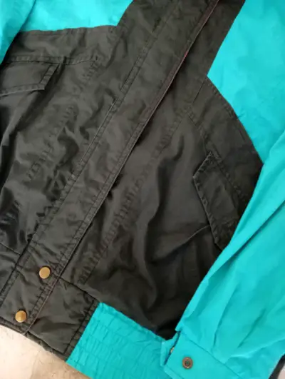 Chaqueta retro azul y negra - miniatura 3
