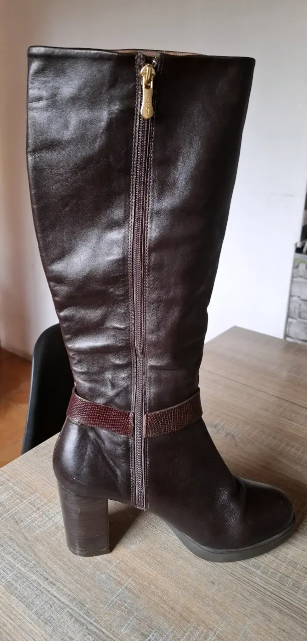 Botas altas de cuero marrón 16 Hrs - 3