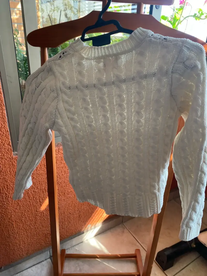 Suéter blanco tejido para niños - 2