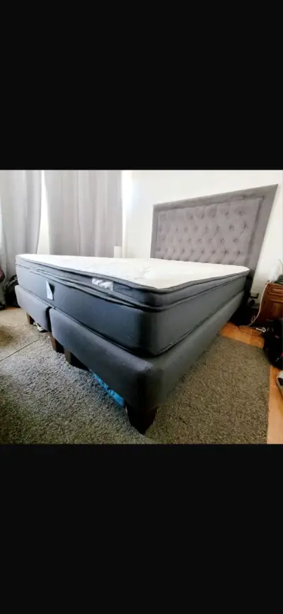 Cama europea 2 plazas + respaldo - miniatura 1