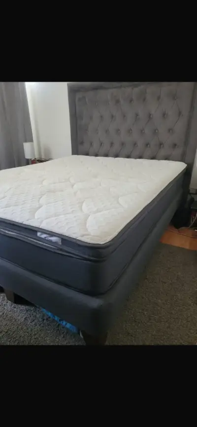 Cama europea 2 plazas + respaldo - miniatura 3