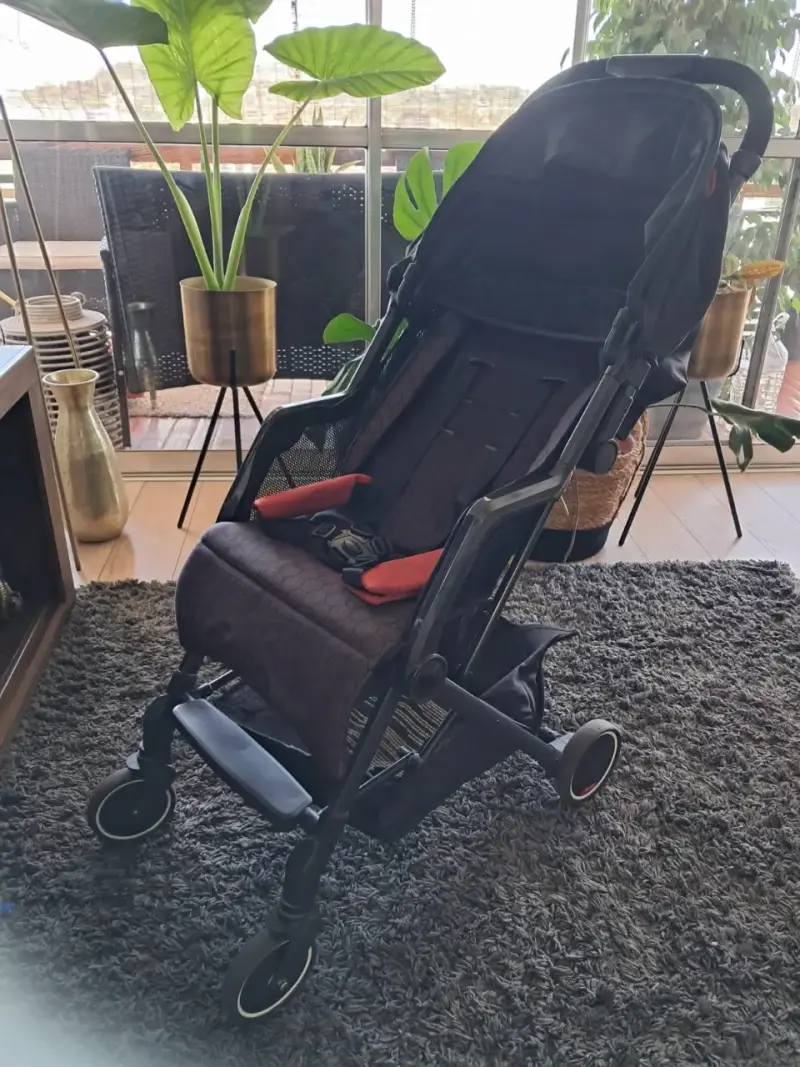 Coche de bebé plegable negro - 5