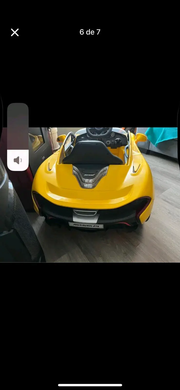 Auto eléctrico infantil amarillo - 3