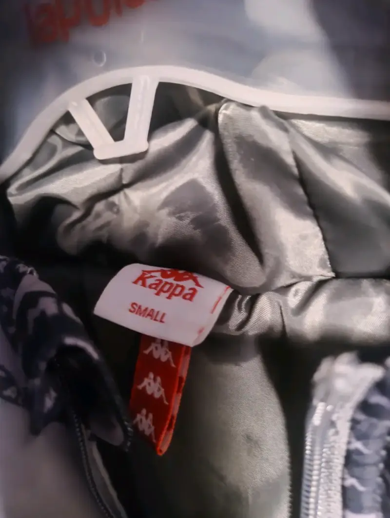 Parka acolchada gris con capucha Kappa - 3