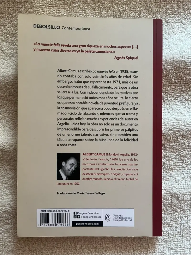 Libro 'La muerte feliz' de Albert Camus - 2