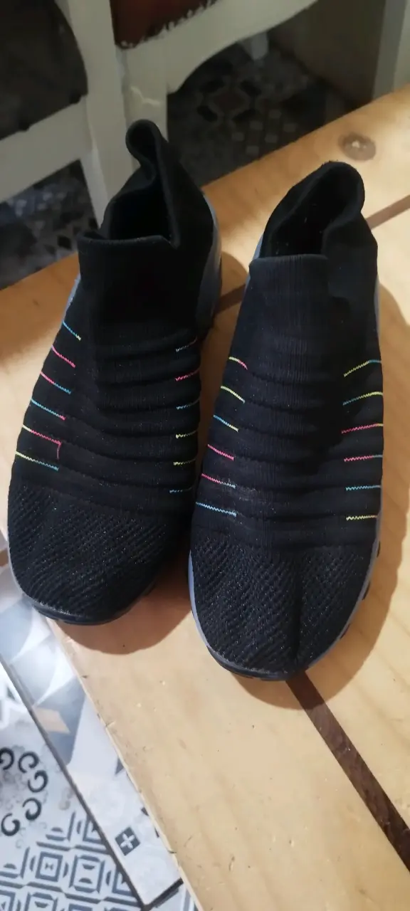 Zapatillas negras con encaje - 3