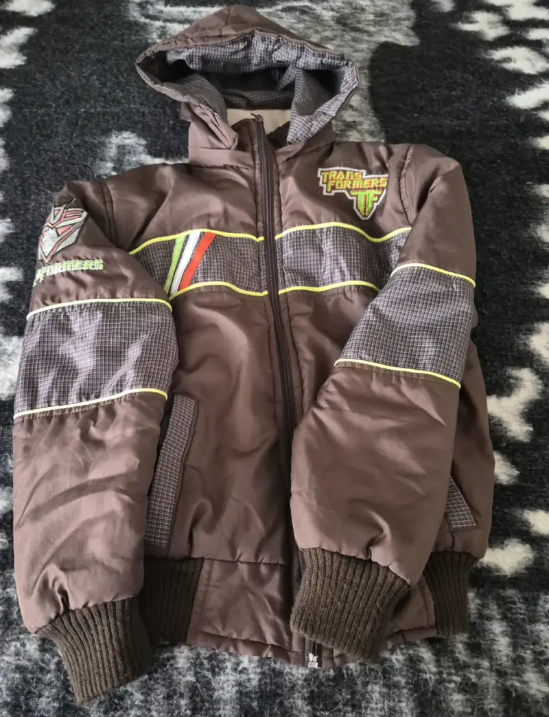 Chaqueta infantil Transformers café