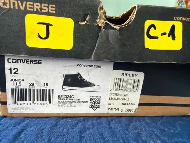 Zapatillas Converse negras nro 29 - 4
