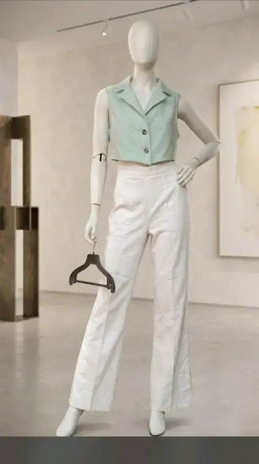 Pantalones blancos de lino - 1