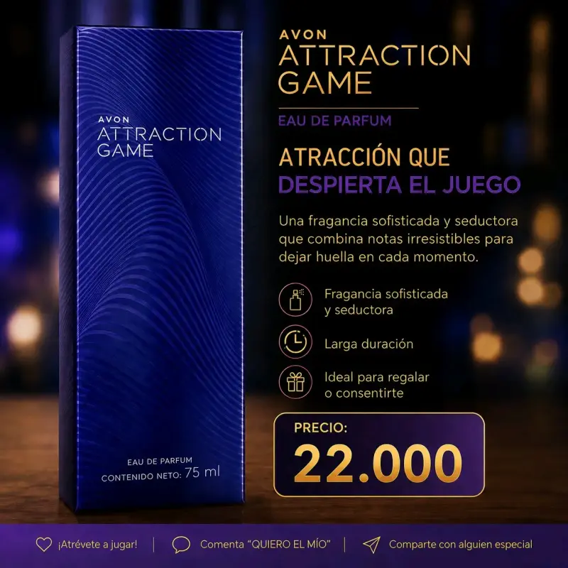 Perfume Avon Attraction Game 75ml