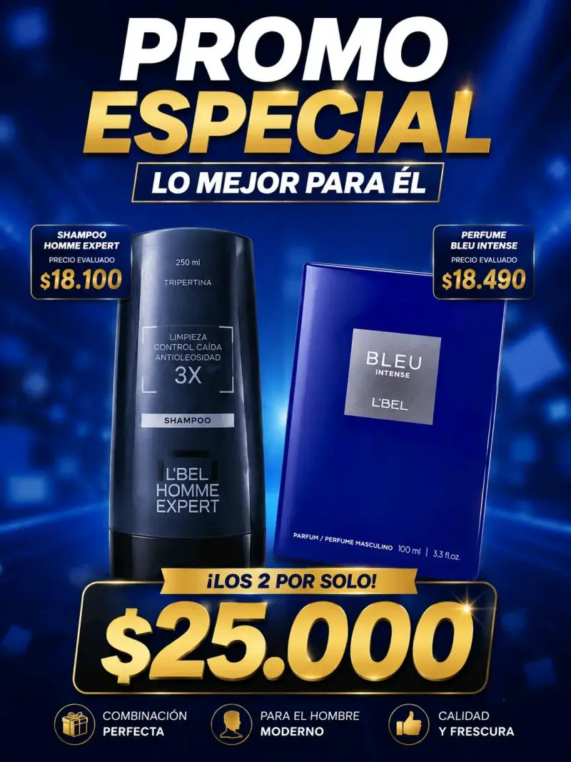 Set Shampoo y Perfume Hombre