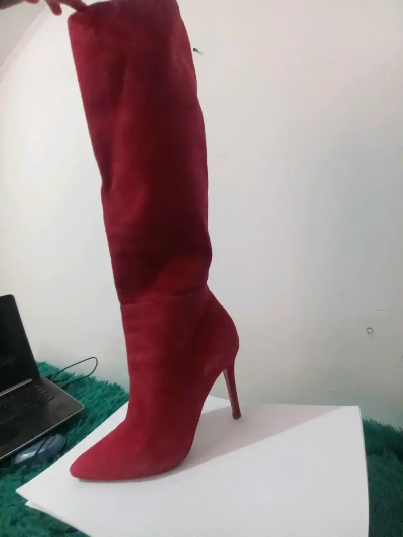 Botas rojas de taco alto marca Aldo - 3