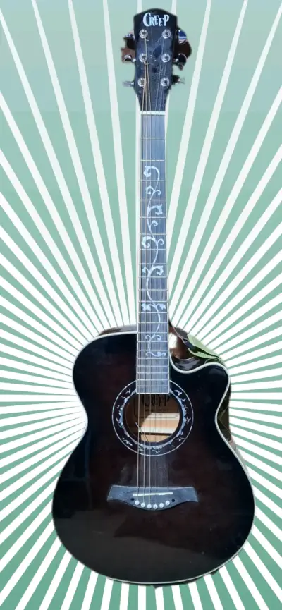 Guitarra electroacústica negra Creep Mf150ce C - miniatura 1