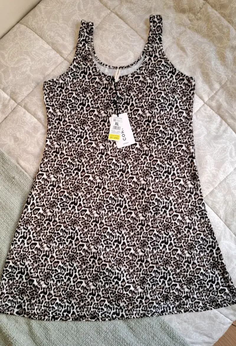 Vestido largo animal print - 1