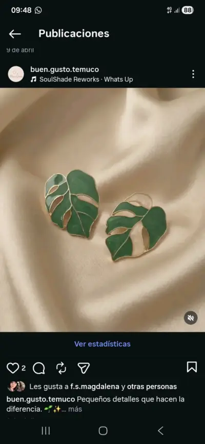 Aros flor dorada multicolor - miniatura 5