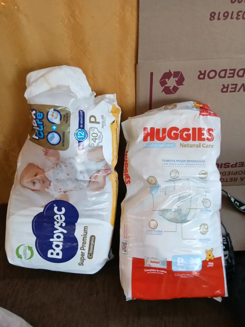 Pañales Babysec y Huggies talla P
