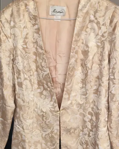 Blazer brocado dorado elegante - miniatura 3