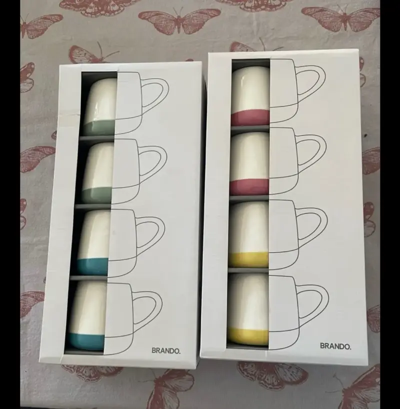 Juego de tazas Brando coloridas