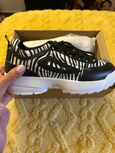Zapatillas deportivas diseño animal print cebra - miniatura 1