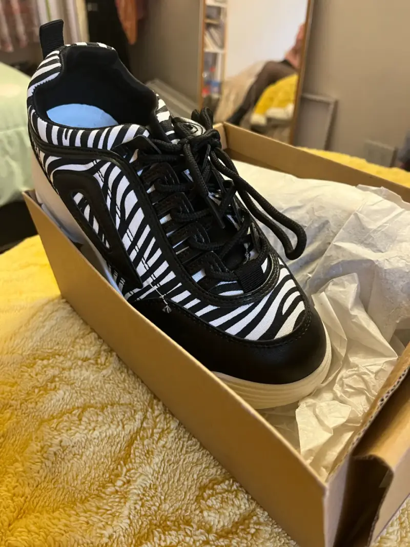 Zapatillas deportivas diseño animal print cebra - 5