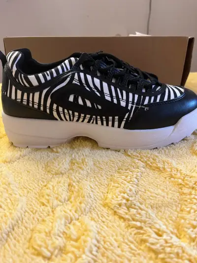 Zapatillas deportivas diseño animal print cebra - miniatura 6