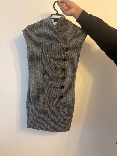 Vestido sin mangas gris jaspeado - miniatura 1