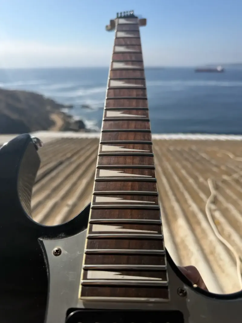 Guitarra eléctrica negra - 5