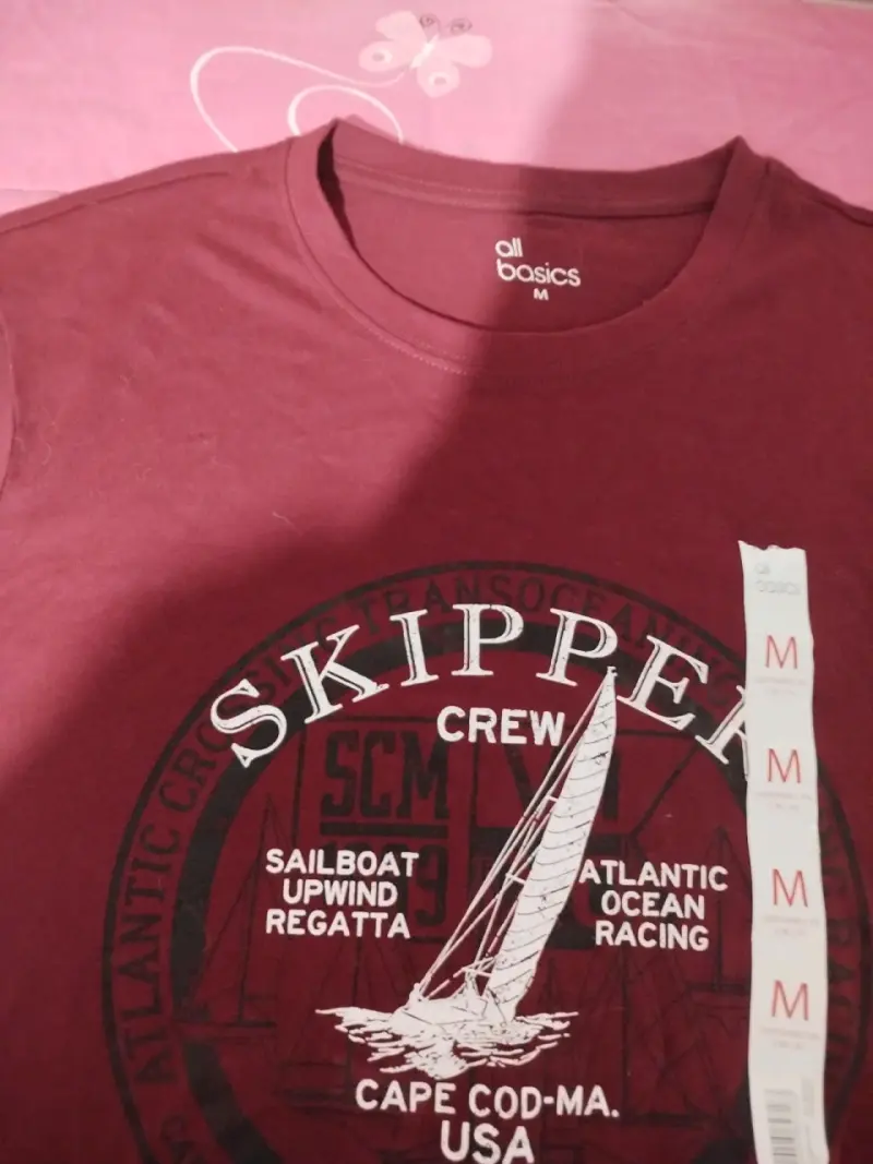 Polera talla M bordó Skipper Crew - 2