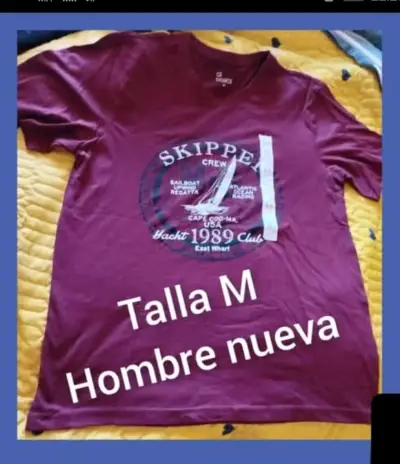 Polera talla M  bordó Skipper Crew - miniatura 3