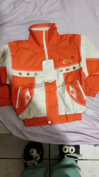 Chaqueta infantil naranja y beige - miniatura 1