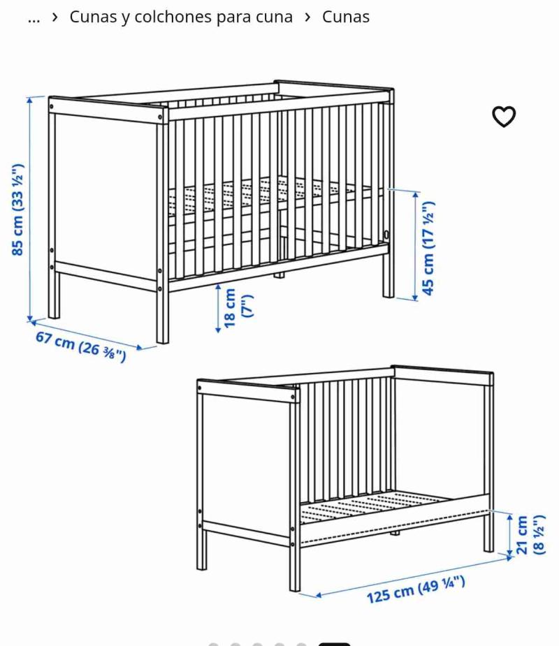 Cuna Blanca Ikea, modelo Sundvik - 5