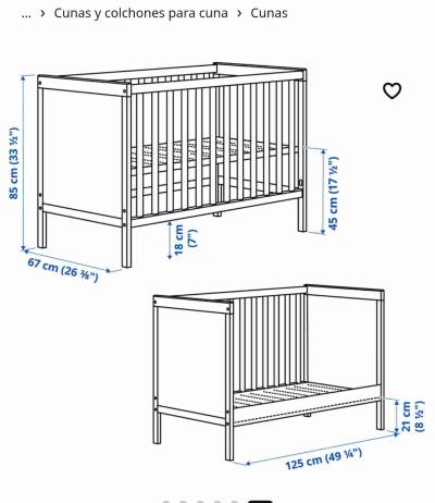 Cuna Blanca Ikea, modelo Sundvik - miniatura 5