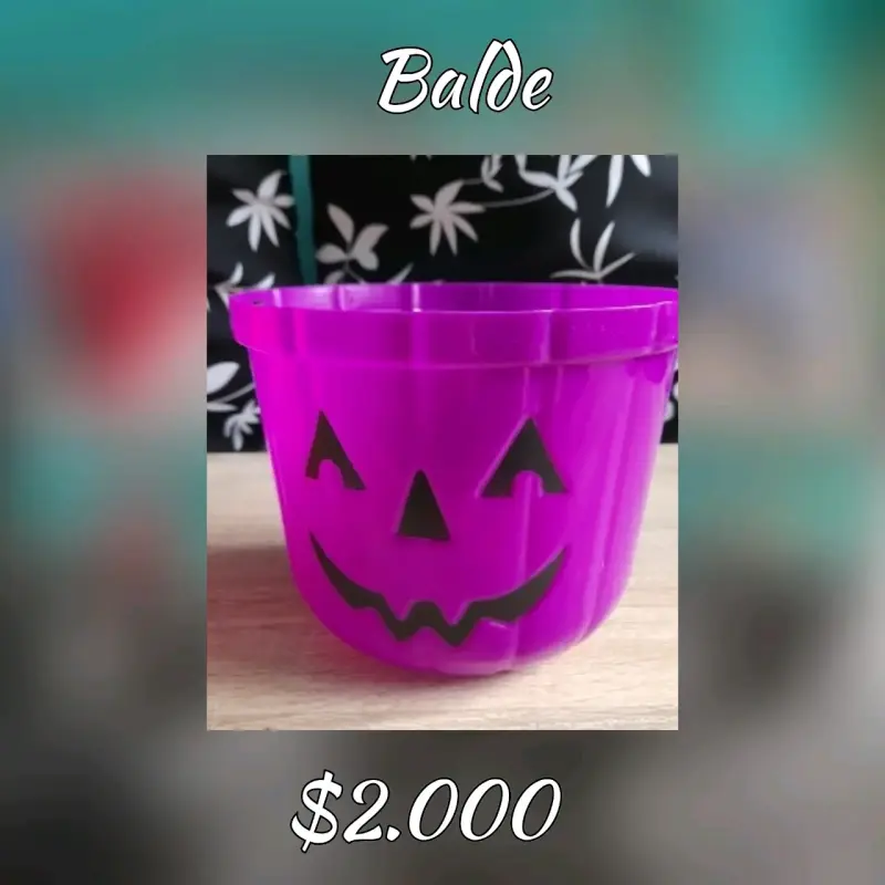 Balde morado Halloween