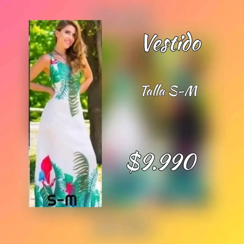 Vestido floral tropical