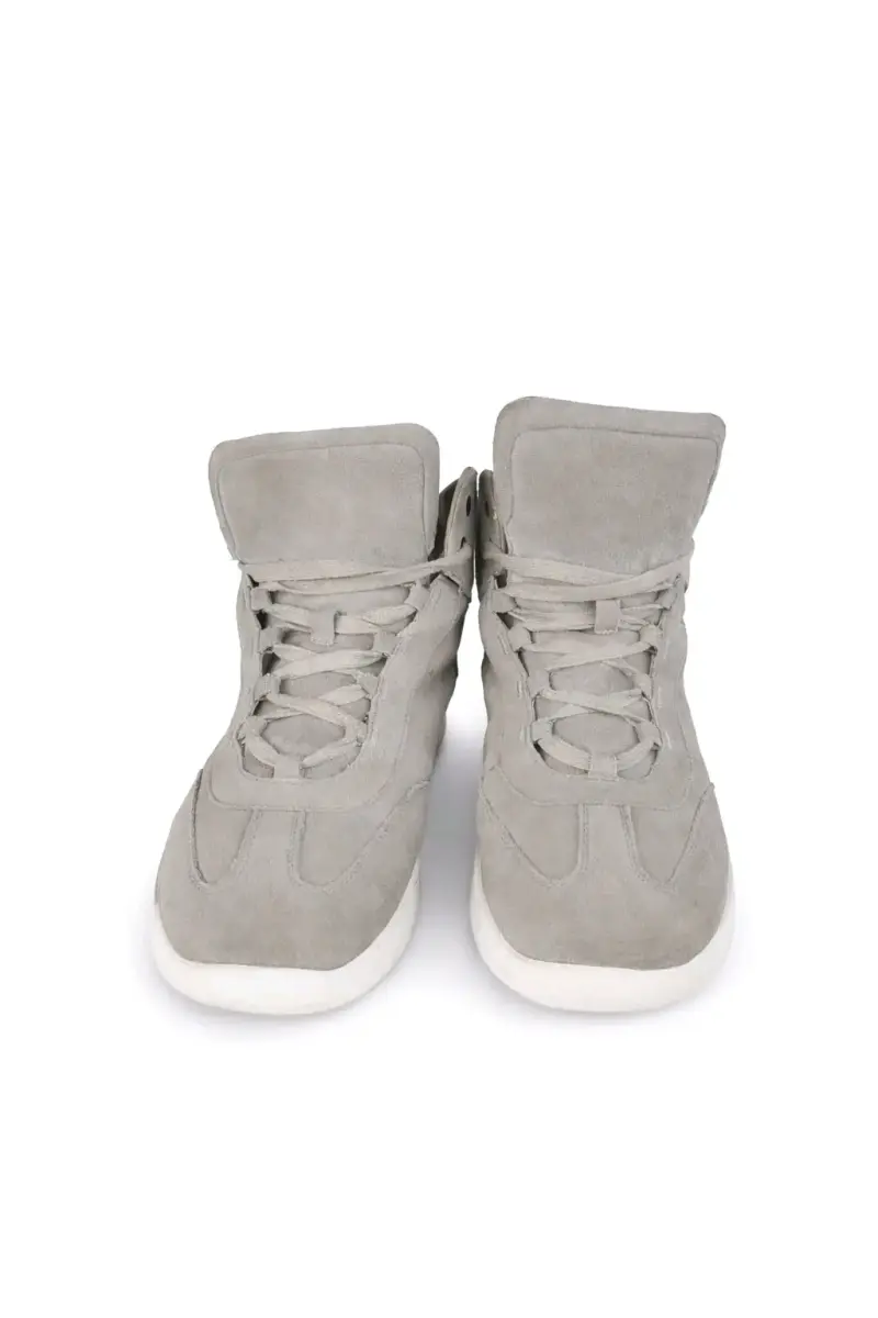Zapatillas caña alta gamuza gris - 1