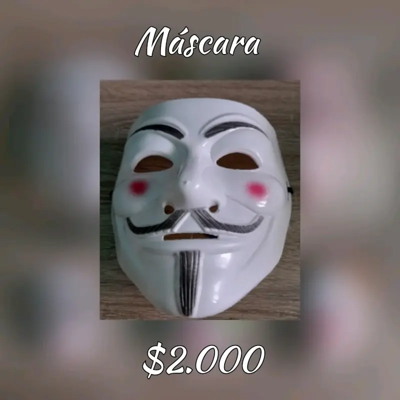 Máscara blanca de disfraz