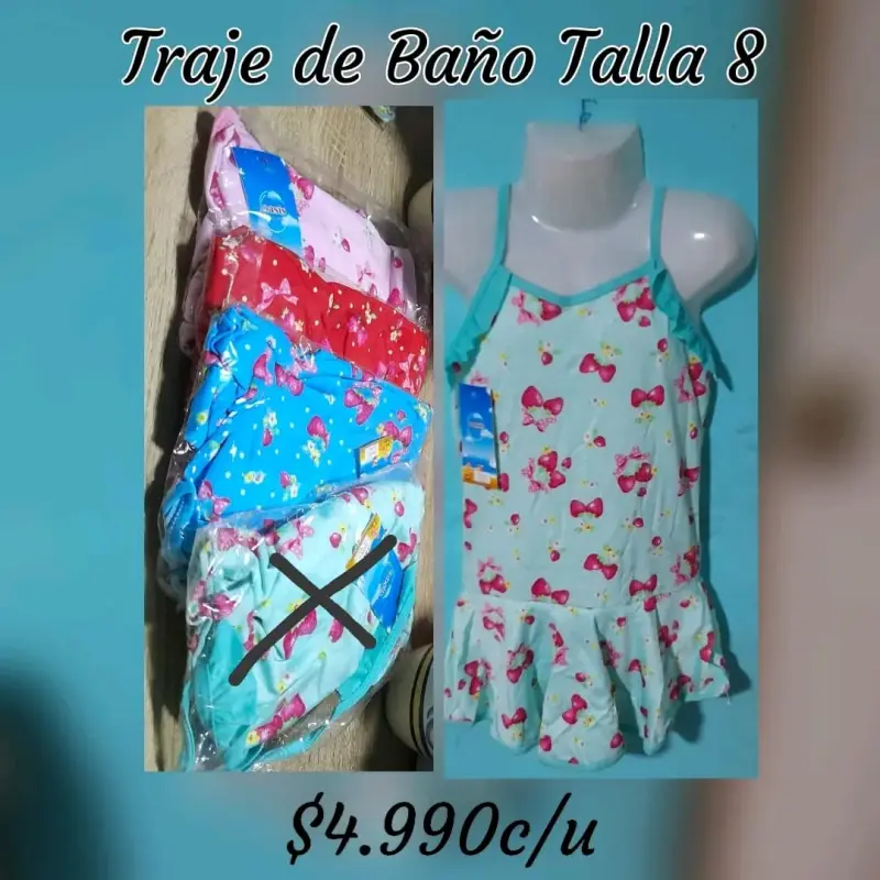 Traje de baño niña talla 8