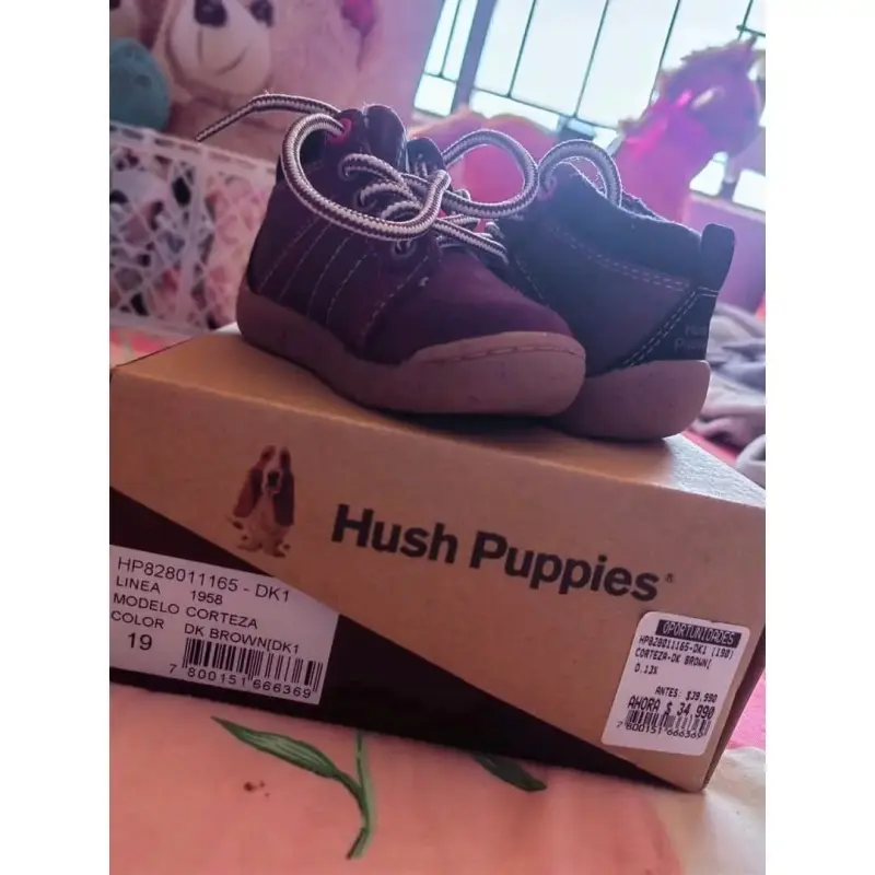 Zapatos Hush Puppies marrones niño