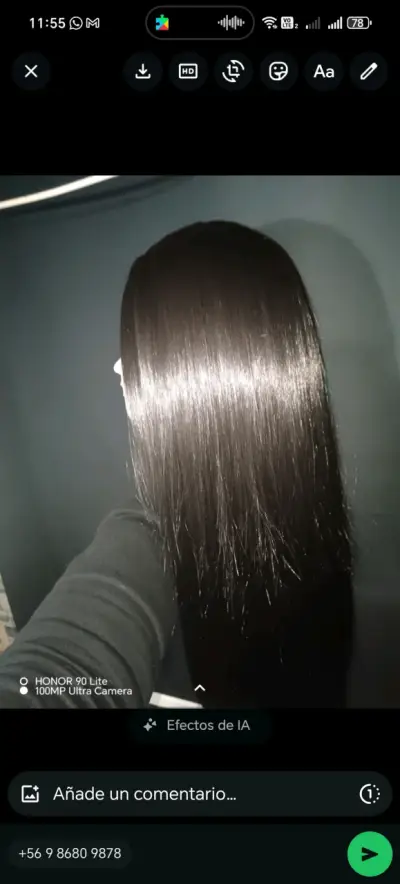 Cabeza de maniquí con pelo largo - miniatura 3