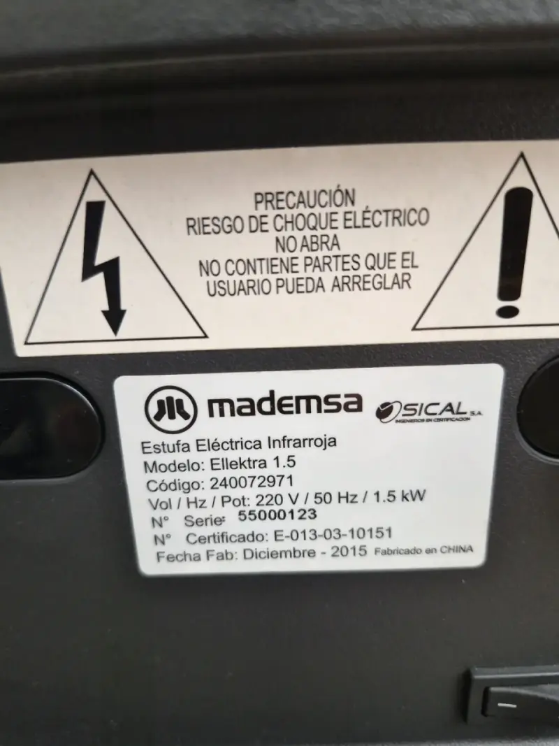 Calefactor eléctrico Mademsa - 5