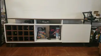 Mueble Rack para vinos blanco y madera - miniatura 2