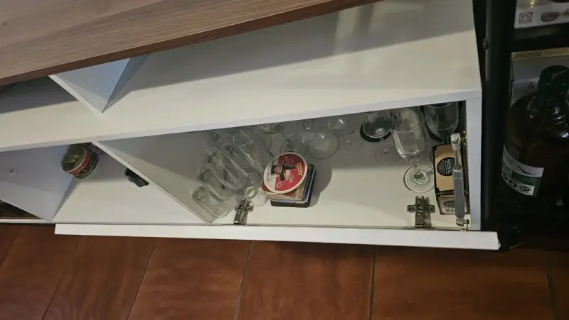 Mueble Rack para vinos blanco y madera - 4