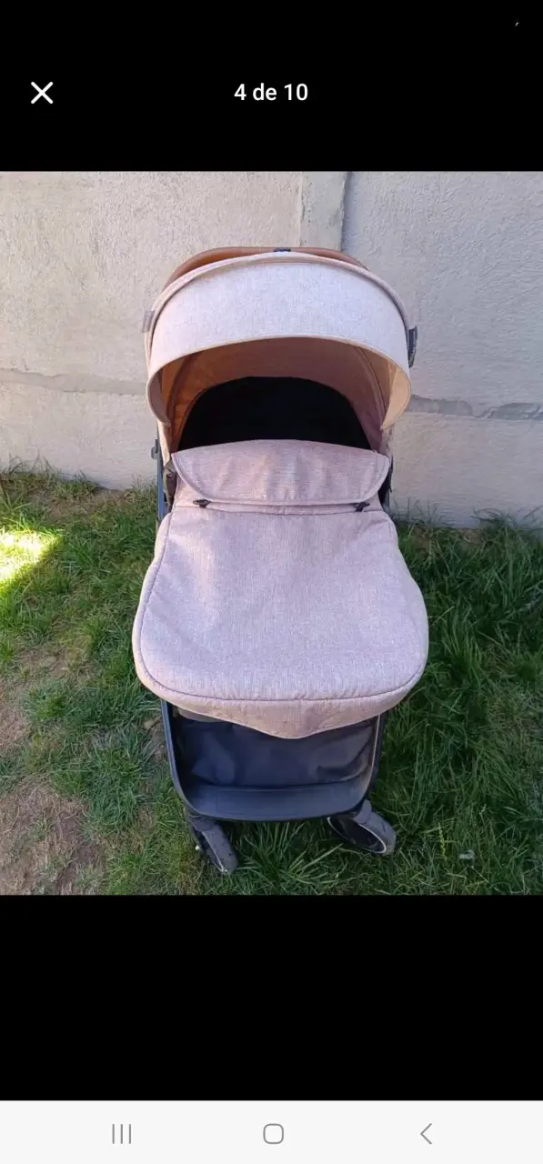 Coche y silla de auto beige - 3