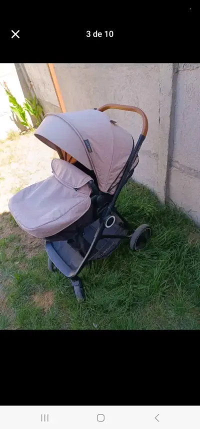 Coche y silla de auto beige - miniatura 4
