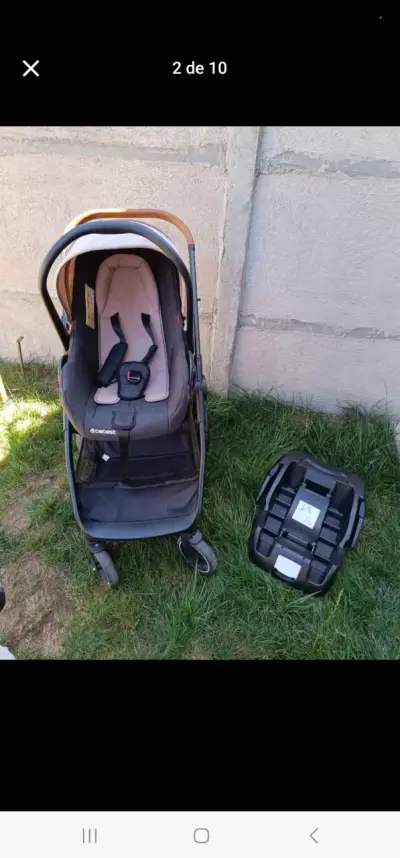 Coche y silla de auto beige - miniatura 5