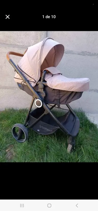 Coche y silla de auto beige - miniatura 6