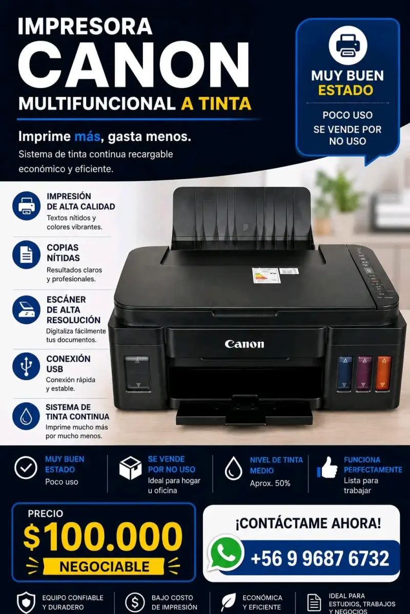 Impresora Canon multifuncional tinta - 1