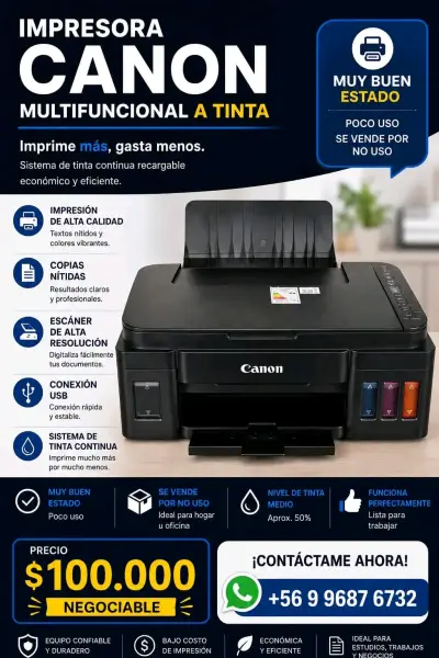 Impresora Canon multifuncional tinta - miniatura 1
